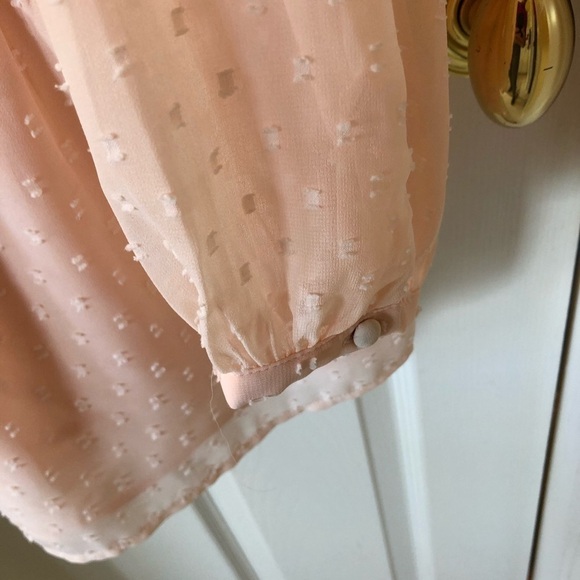 LOFT Peach Blouse Large EUC!! - Picture 6 of 9